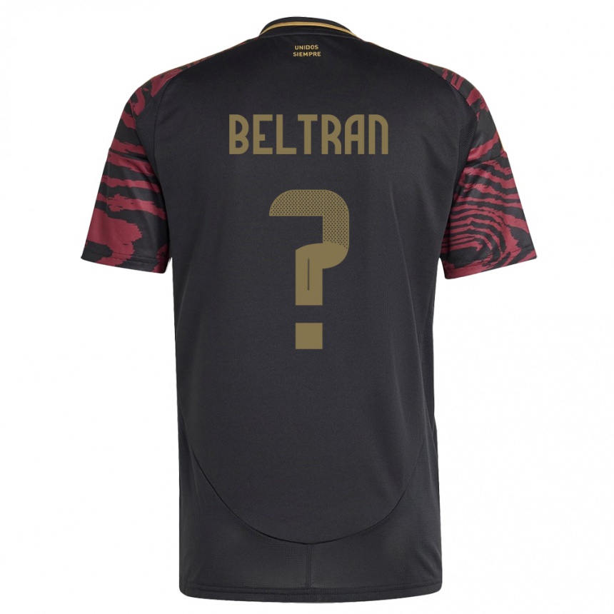 Hombre Fútbol Camiseta Perú Adrián Beltrán #0 Negro 2ª Equipación 24-26 México