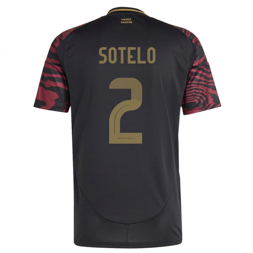 Hombre Fútbol Camiseta Perú Ghian Sotelo #2 Negro 2ª Equipación 24-26 México