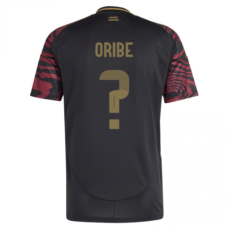 Hombre Fútbol Camiseta Perú Fabiana Oribe #0 Negro 2ª Equipación 24-26 México