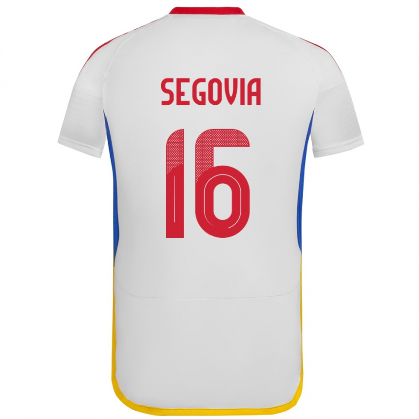 Hombre Fútbol Camiseta Venezuela Telasco Segovia #16 Blanco 2ª Equipación 24-26 México