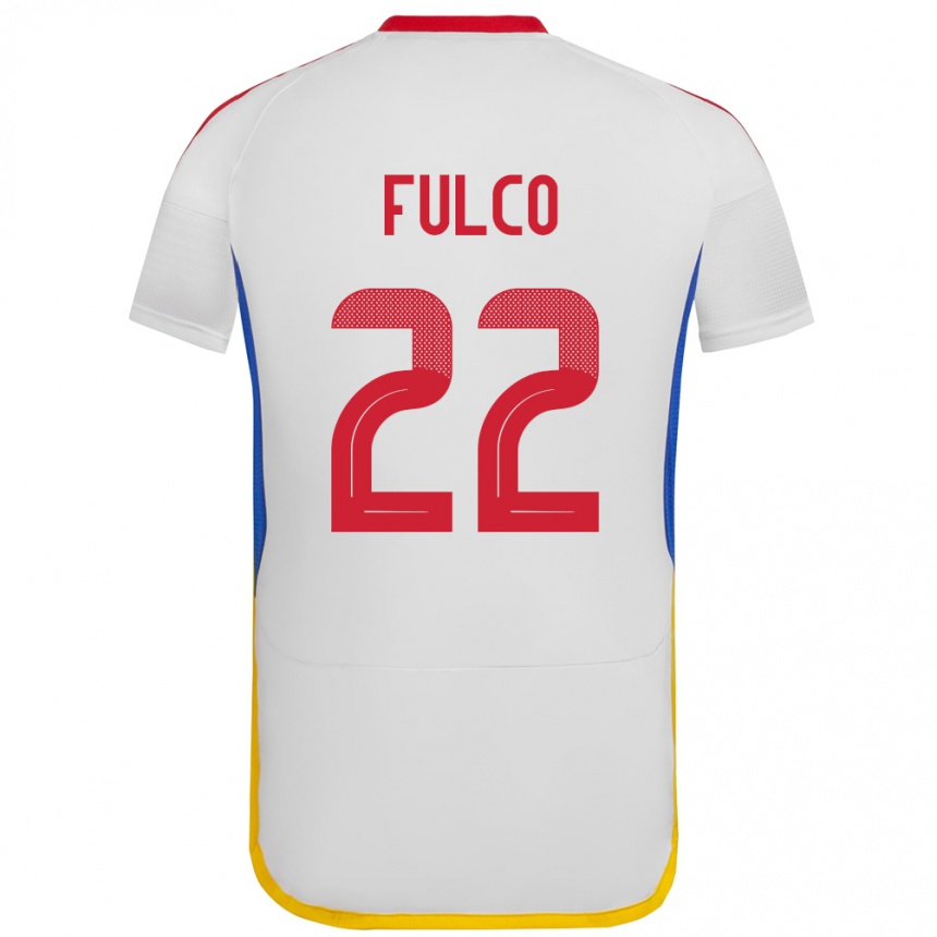 Hombre Fútbol Camiseta Venezuela Pedro Fulco #22 Blanco 2ª Equipación 24-26 México