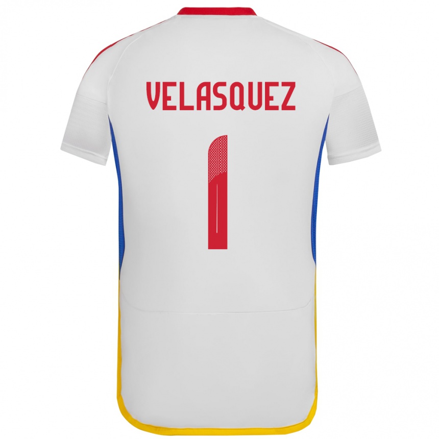 Hombre Fútbol Camiseta Venezuela Yessica Velásquez #1 Blanco 2ª Equipación 24-26 México