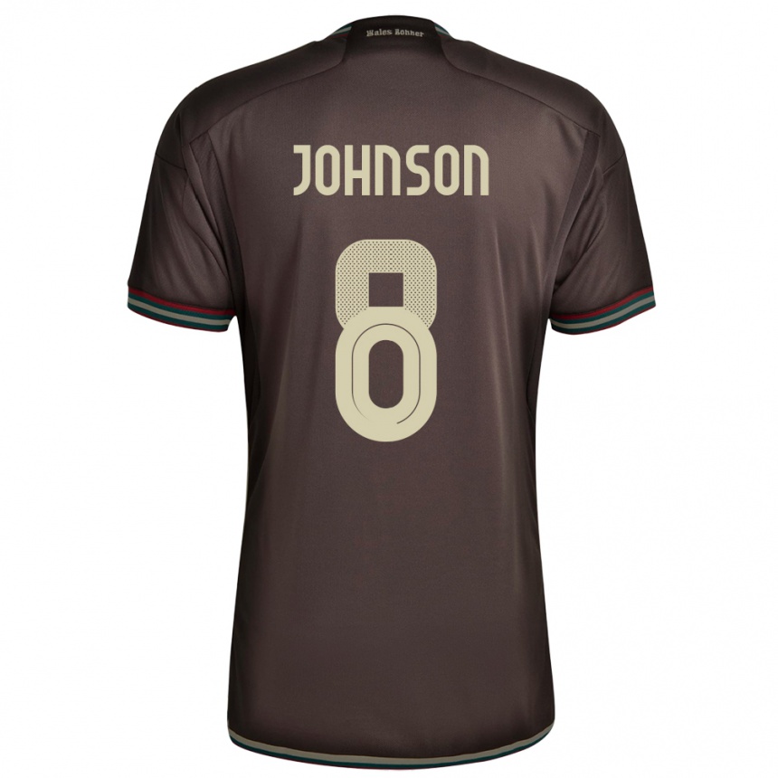 Hombre Fútbol Camiseta Jamaica Daniel Johnson #8 Marrón Noche 2ª Equipación 24-26 México