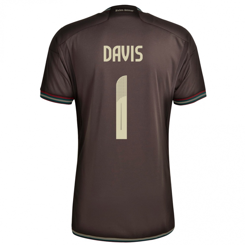 Hombre Fútbol Camiseta Jamaica Shaquan Davis #1 Marrón Noche 2ª Equipación 24-26 México