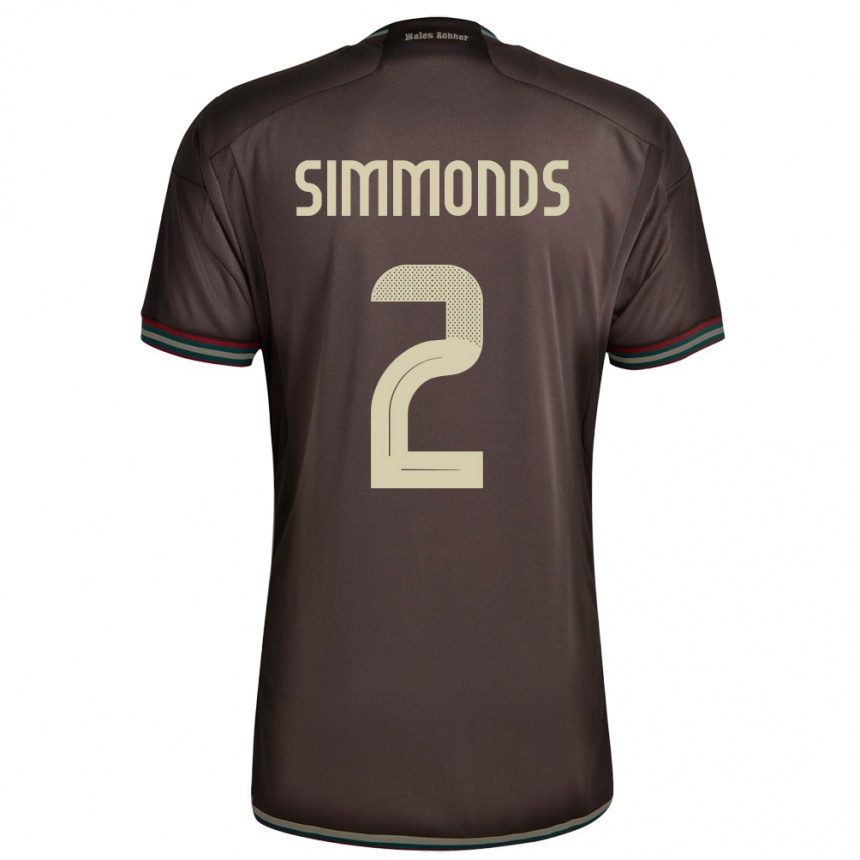 Hombre Fútbol Camiseta Jamaica Nicholas Simmonds #2 Marrón Noche 2ª Equipación 24-26 México