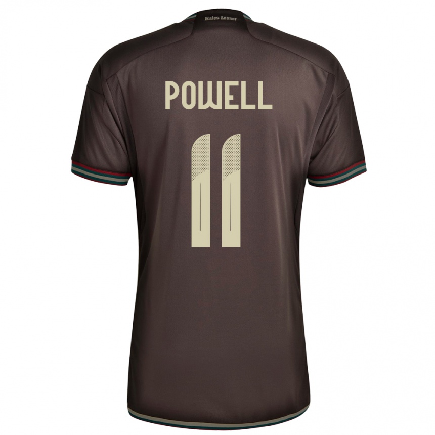 Hombre Fútbol Camiseta Jamaica Destiny Powell #11 Marrón Noche 2ª Equipación 24-26 México