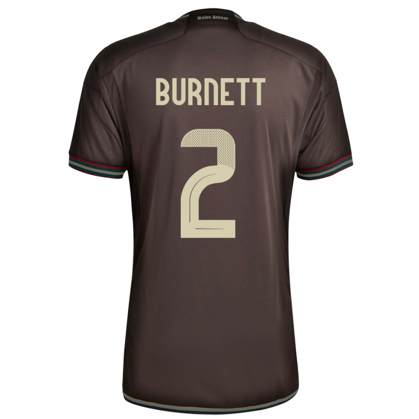 Hombre Fútbol Camiseta Jamaica Theanna Burnett #2 Marrón Noche 2ª Equipación 24-26 México