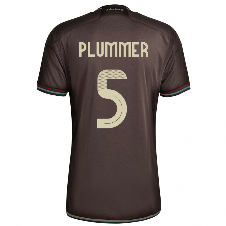 Hombre Fútbol Camiseta Jamaica Konya Plummer #5 Marrón Noche 2ª Equipación 24-26 México