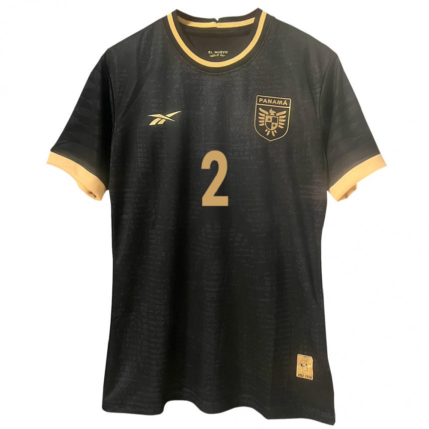 Hombre Fútbol Camiseta Panamá Joseph Jones #2 Negro 2ª Equipación 24-26 México