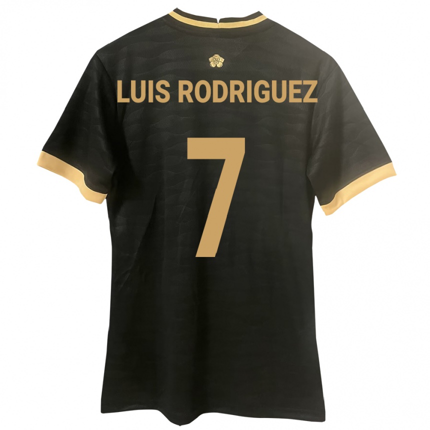 Hombre Fútbol Camiseta Panamá José Luis Rodríguez #7 Negro 2ª Equipación 24-26 México