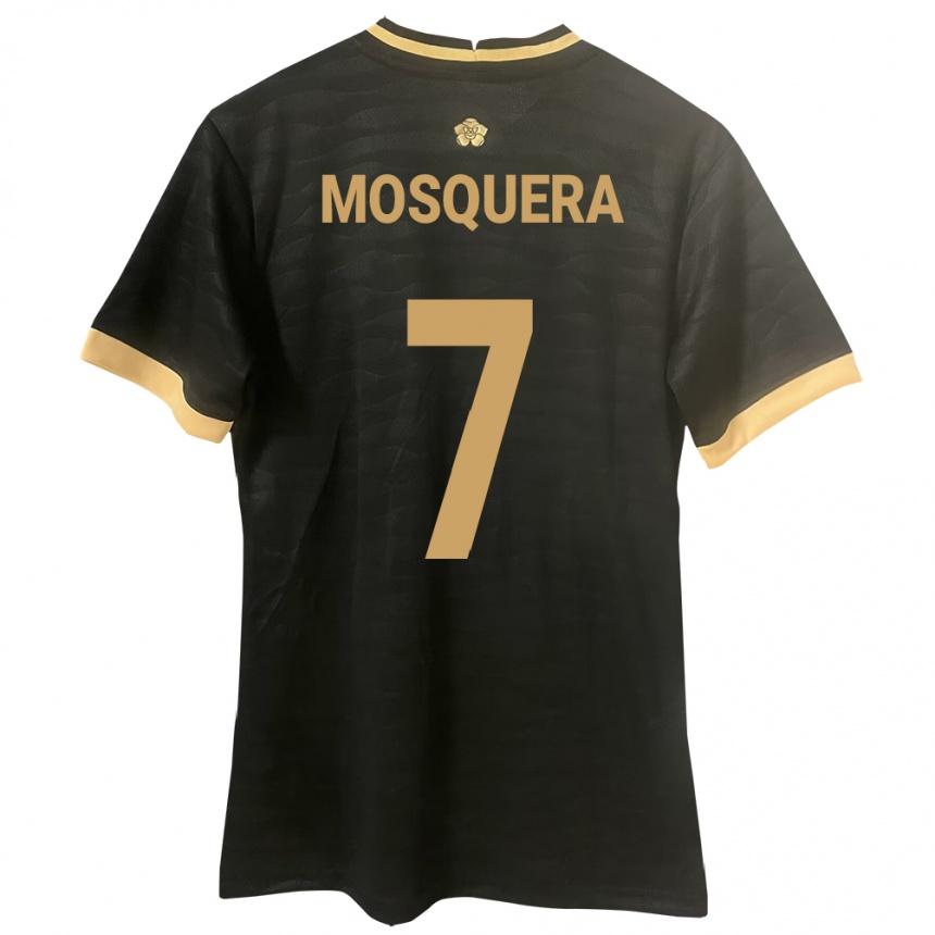 Hombre Fútbol Camiseta Panamá Rafael Mosquera #7 Negro 2ª Equipación 24-26 México