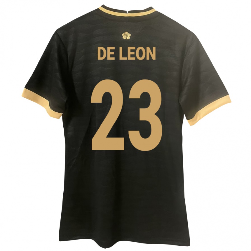 Hombre Fútbol Camiseta Panamá Yerenis De León #23 Negro 2ª Equipación 24-26 México