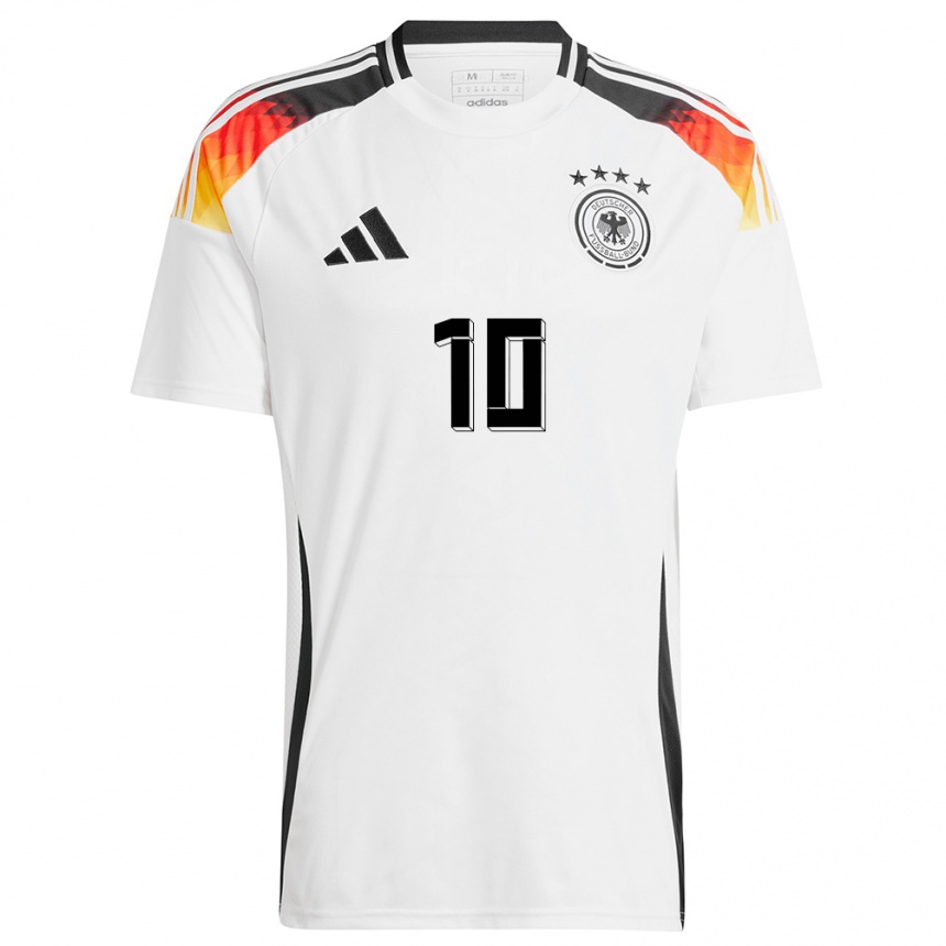 Mujer Fútbol Camiseta Alemania Jamal Musiala #10 Blanco 1ª Equipación 24-26 México