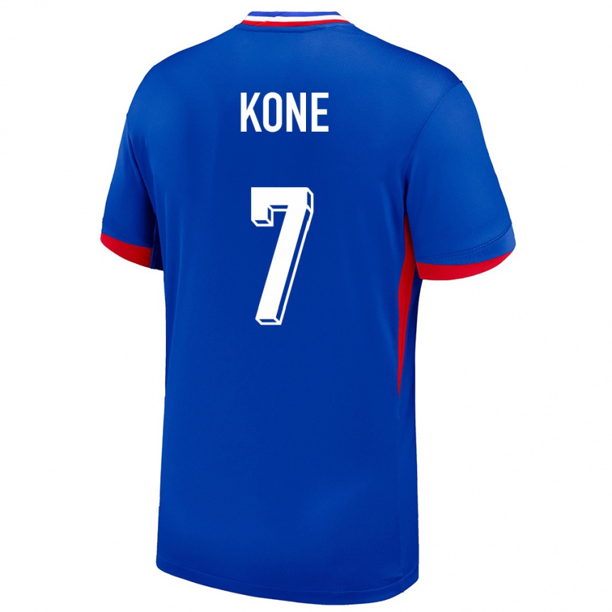Mujer Fútbol Camiseta Francia Kouadio Kone #7 Azul 1ª Equipación 24-26 México