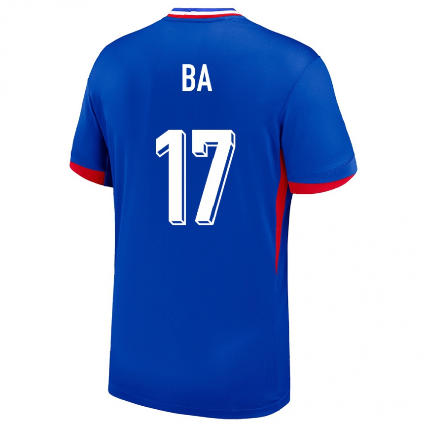 Mujer Fútbol Camiseta Francia Abdoullah Ba #17 Azul 1ª Equipación 24-26 México