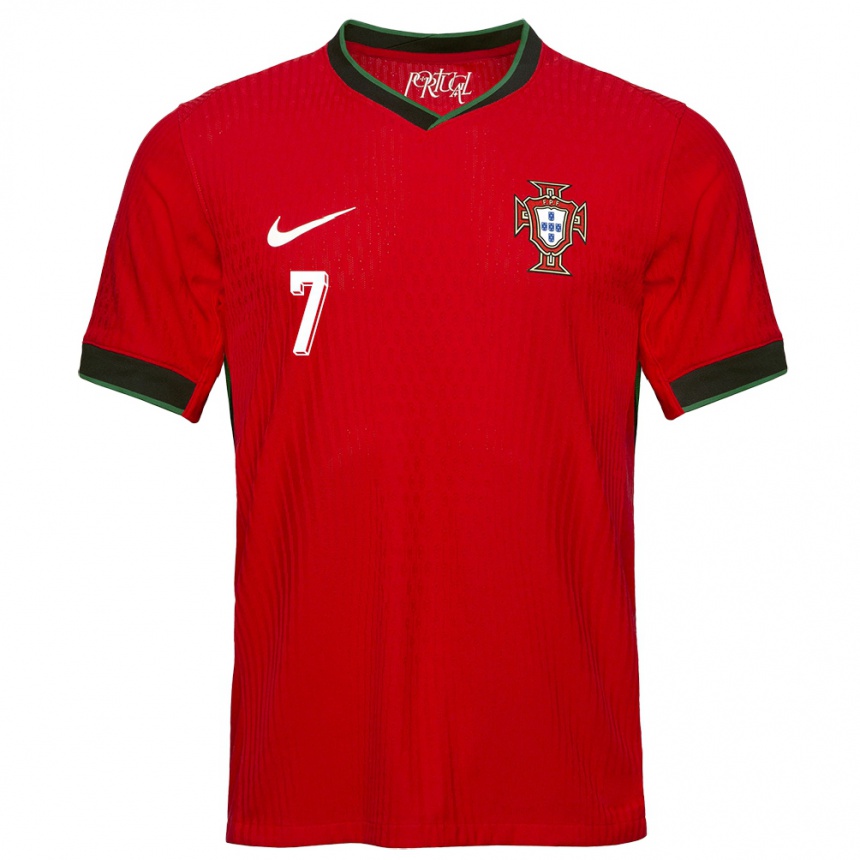Mujer Fútbol Camiseta Portugal Cristiano Ronaldo #7 Rojo 1ª Equipación 24-26 México
