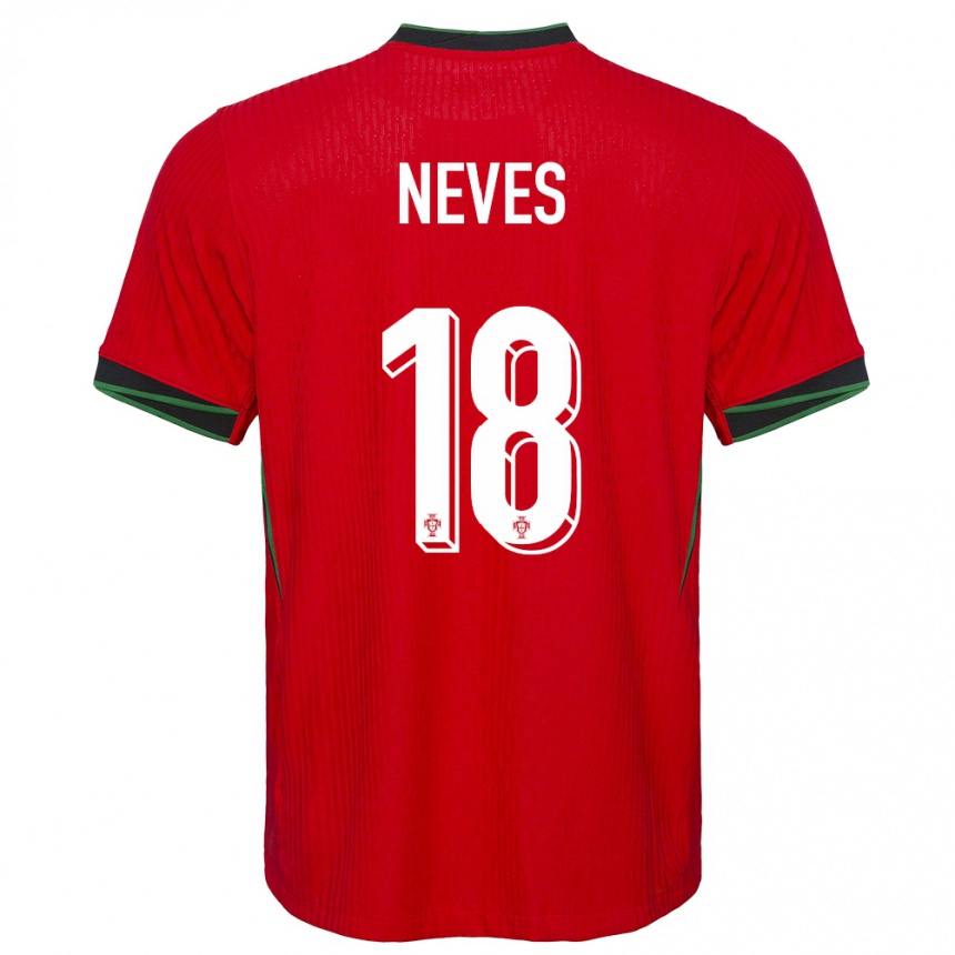 Mujer Fútbol Camiseta Portugal Ruben Neves #18 Rojo 1ª Equipación 24-26 México