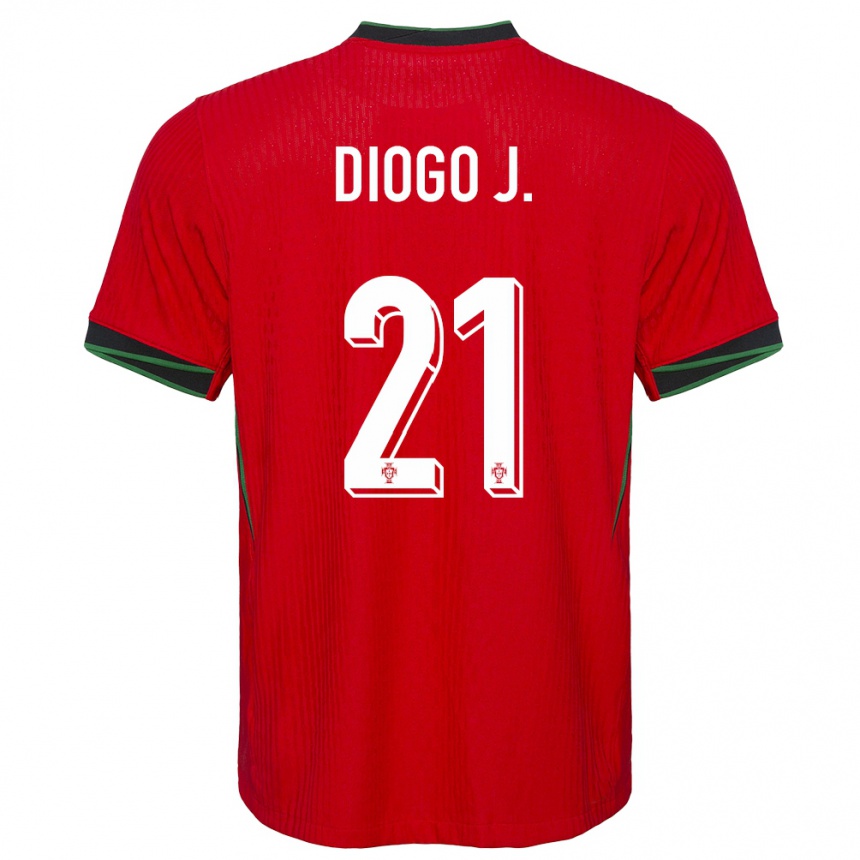 Mujer Fútbol Camiseta Portugal Diogo Jota #21 Rojo 1ª Equipación 24-26 México