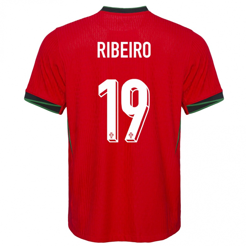 Mujer Fútbol Camiseta Portugal Rodrigo Ribeiro #19 Rojo 1ª Equipación 24-26 México