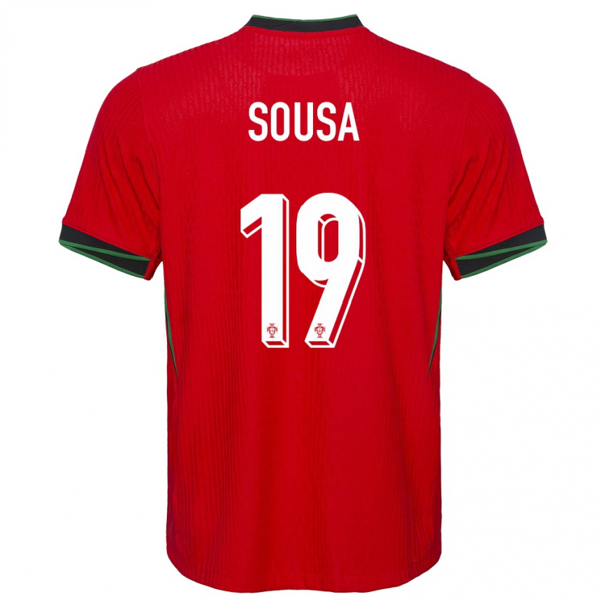Mujer Fútbol Camiseta Portugal Goncalo Sousa #19 Rojo 1ª Equipación 24-26 México