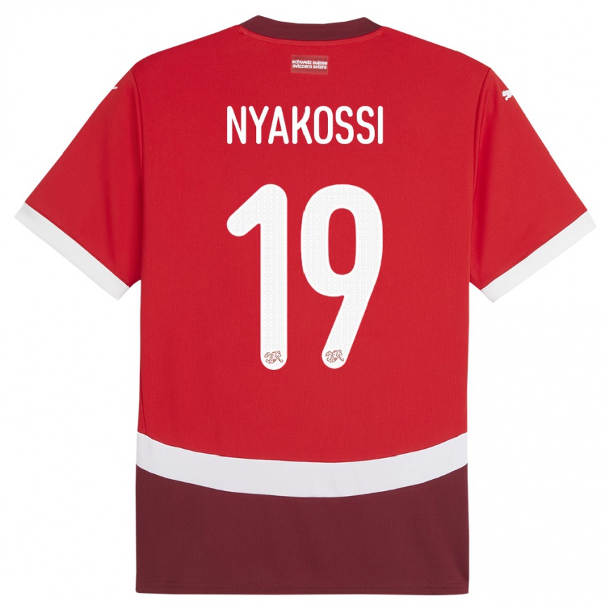 Mujer Fútbol Camiseta Suiza Roggerio Nyakossi #19 Rojo 1ª Equipación 24-26 México