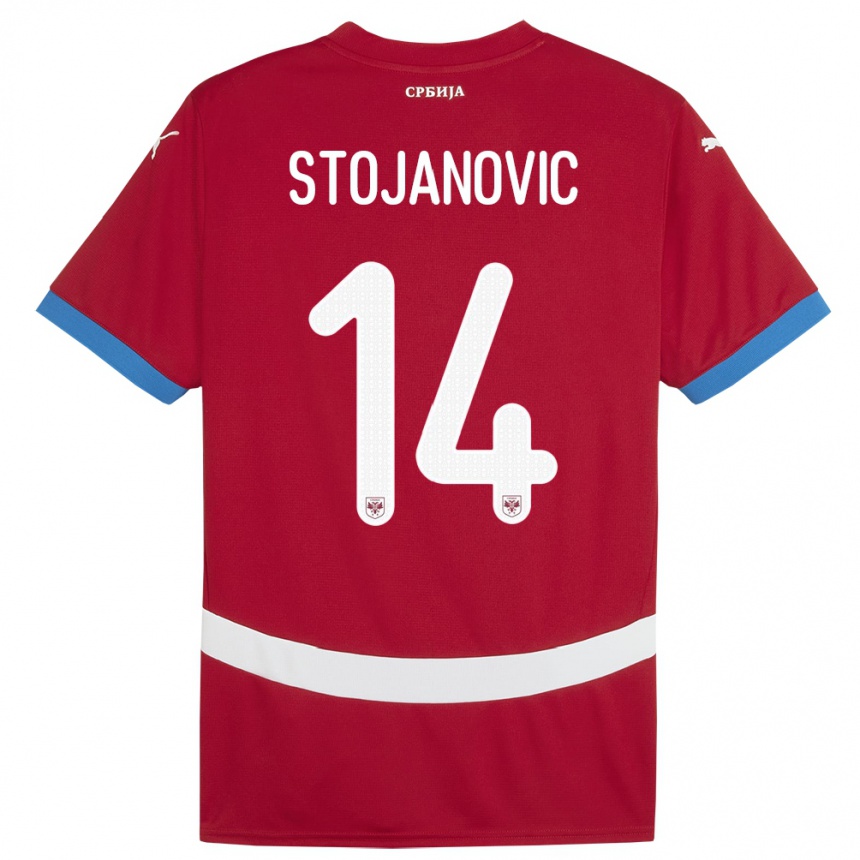 Mujer Fútbol Camiseta Serbia Matija Stojanovic #14 Rojo 1ª Equipación 24-26 México