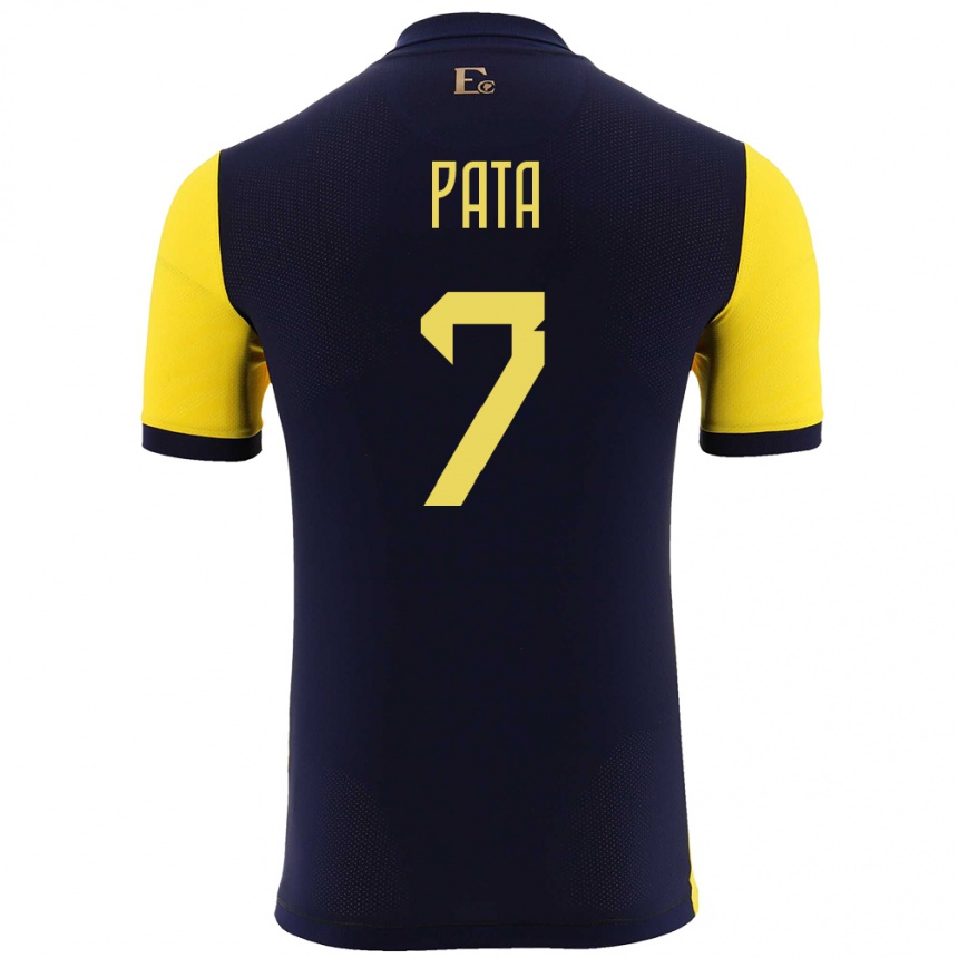 Mujer Fútbol Camiseta Ecuador Emerson Pata #7 Amarillo 1ª Equipación 24-26 México