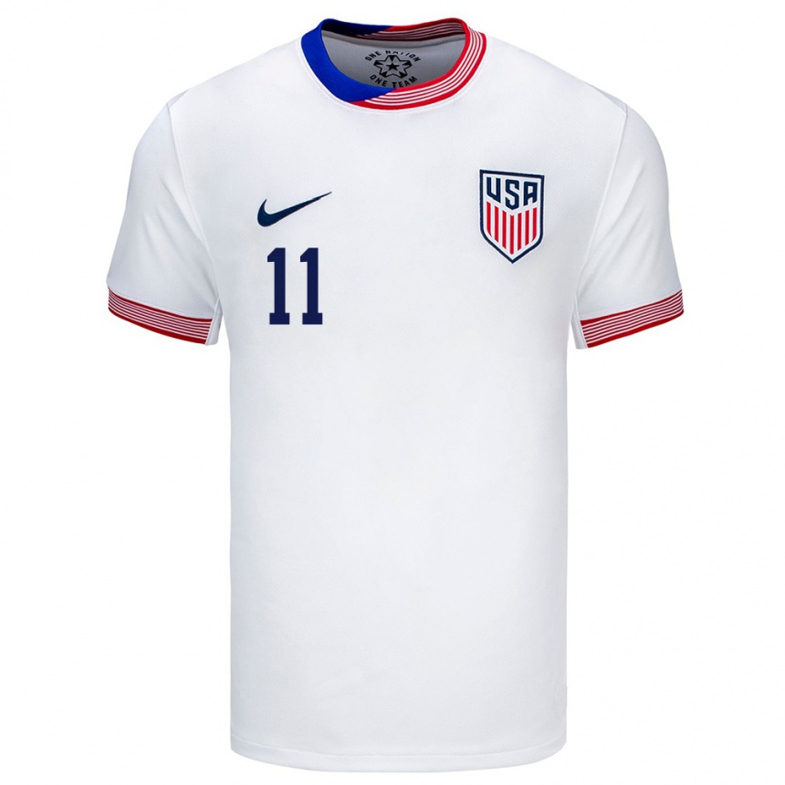 Mujer Fútbol Camiseta Estados Unidos Brenden Aaronson #11 Blanco 1ª Equipación 24-26 México
