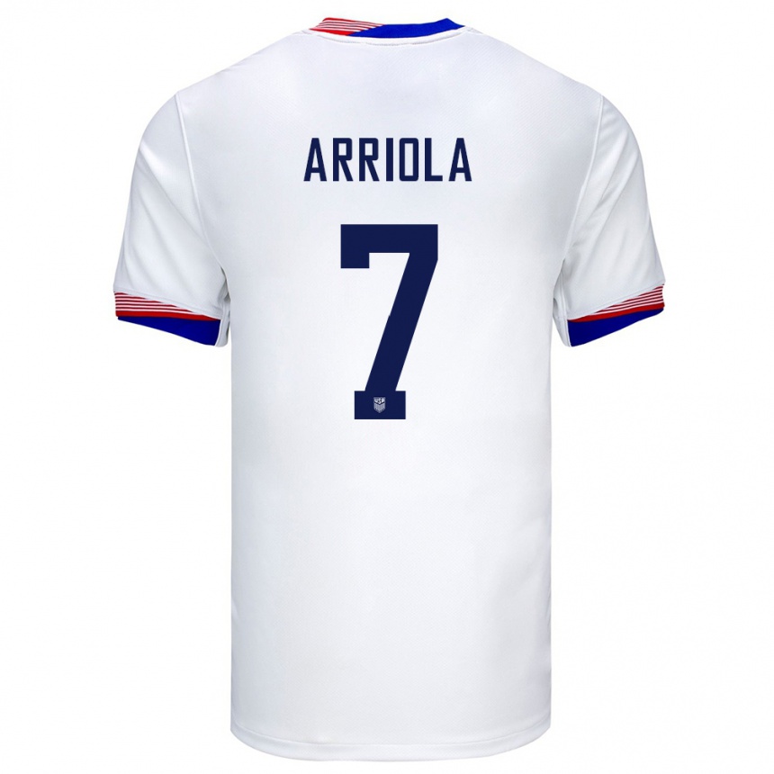 Mujer Fútbol Camiseta Estados Unidos Paul Arriola #7 Blanco 1ª Equipación 24-26 México