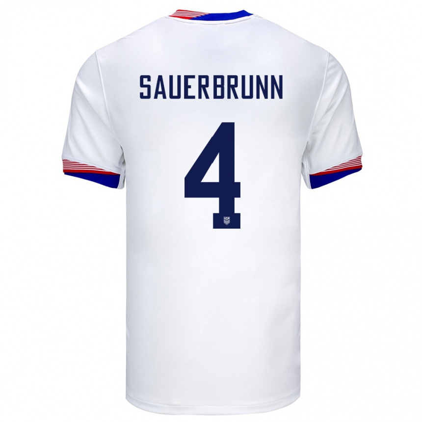 Mujer Fútbol Camiseta Estados Unidos Becky Sauerbrunn #4 Blanco 1ª Equipación 24-26 México
