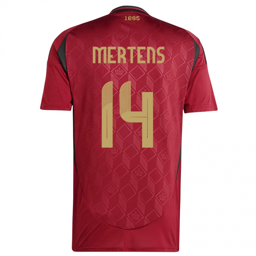 Mujer Fútbol Camiseta Bélgica Dries Mertens #14 Borgoña 1ª Equipación 24-26 México