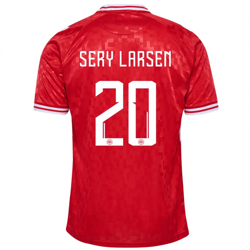 Mujer Fútbol Camiseta Dinamarca Japhet Sery Larsen #20 Rojo 1ª Equipación 24-26 México
