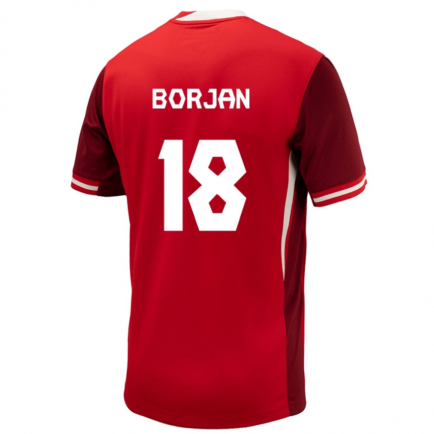Mujer Fútbol Camiseta Canadá Milan Borjan #18 Rojo 1ª Equipación 24-26 México
