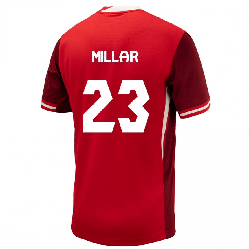 Mujer Fútbol Camiseta Canadá Liam Millar #23 Rojo 1ª Equipación 24-26 México