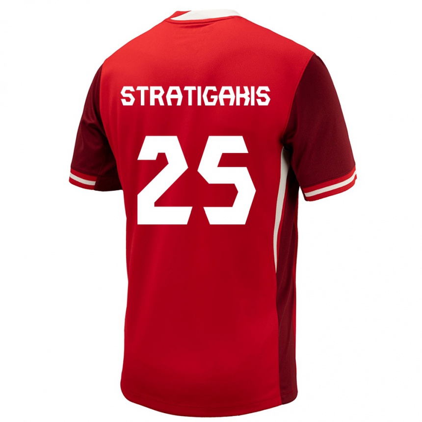 Mujer Fútbol Camiseta Canadá Sarah Stratigakis #25 Rojo 1ª Equipación 24-26 México