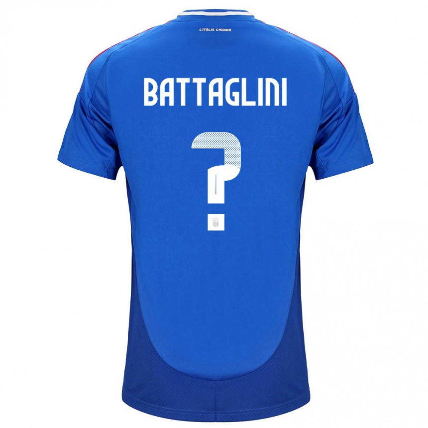 Mujer Fútbol Camiseta Italia Pietro Battaglini #0 Azul 1ª Equipación 24-26 México