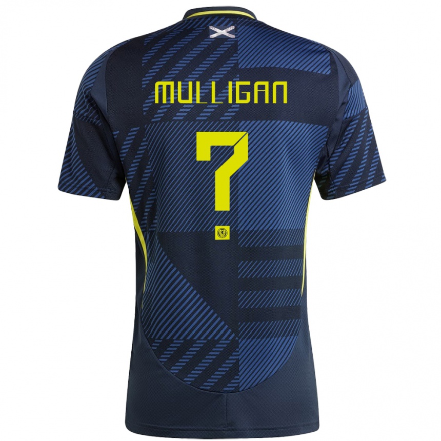Mujer Fútbol Camiseta Escocia Josh Mulligan #0 Azul Oscuro 1ª Equipación 24-26 México