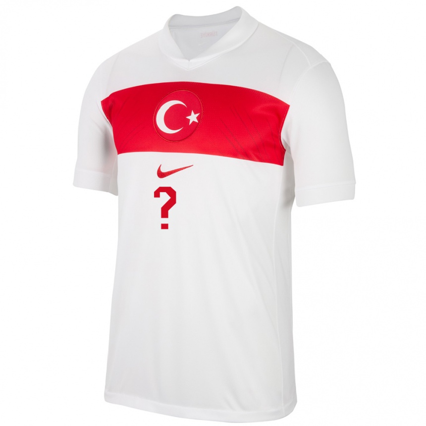 Mujer Fútbol Camiseta Turquía Su Nombre #0 Blanco 1ª Equipación 24-26 México