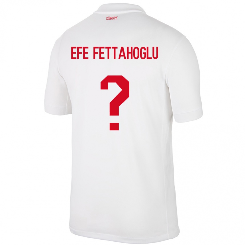 Mujer Fútbol Camiseta Turquía Adnan Efe Fettahoğlu #0 Blanco 1ª Equipación 24-26 México