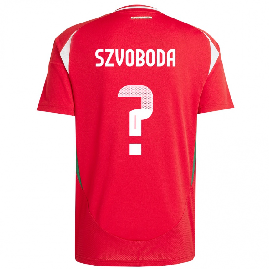Mujer Fútbol Camiseta Hungría Dániel Szvoboda #0 Rojo 1ª Equipación 24-26 México