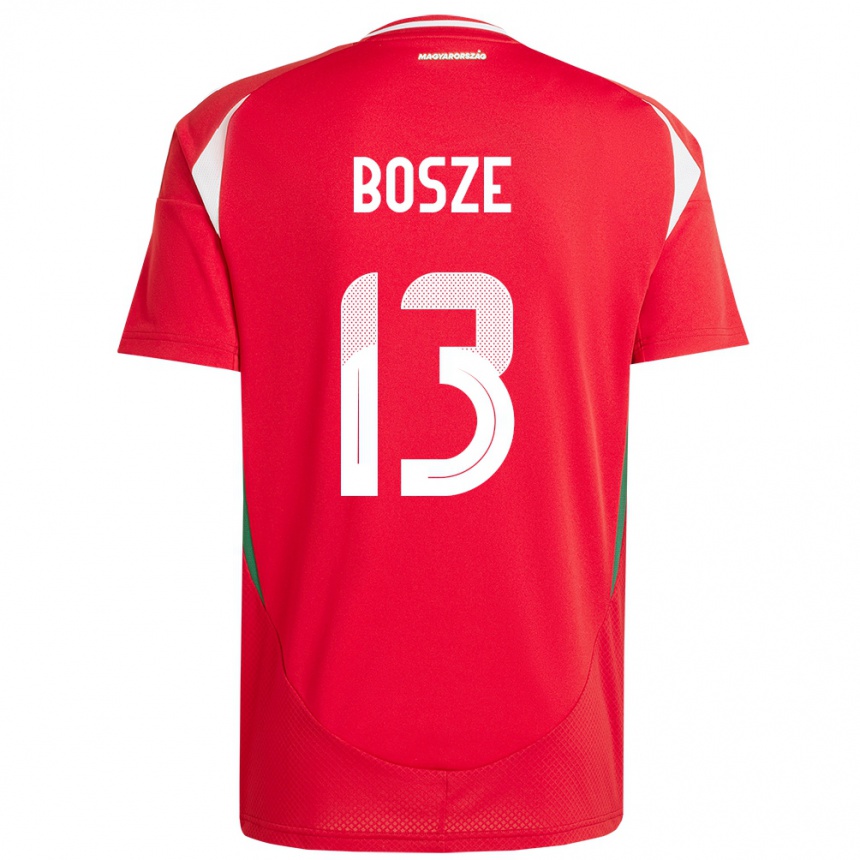 Mujer Fútbol Camiseta Hungría Levente Bősze #13 Rojo 1ª Equipación 24-26 México