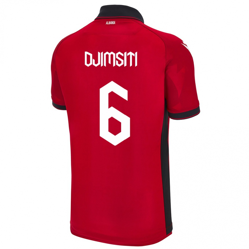 Mujer Fútbol Camiseta Albania Berat Djimsiti #6 Rojo 1ª Equipación 24-26 México