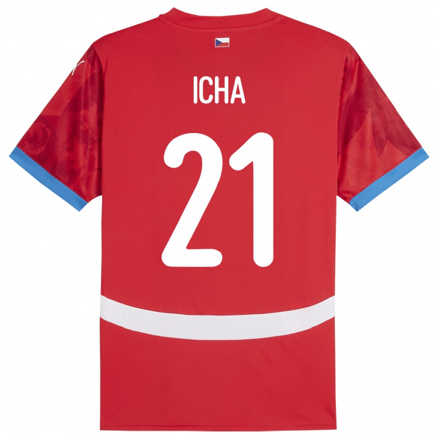 Mujer Fútbol Camiseta Chequia Marek Icha #21 Rojo 1ª Equipación 24-26 México