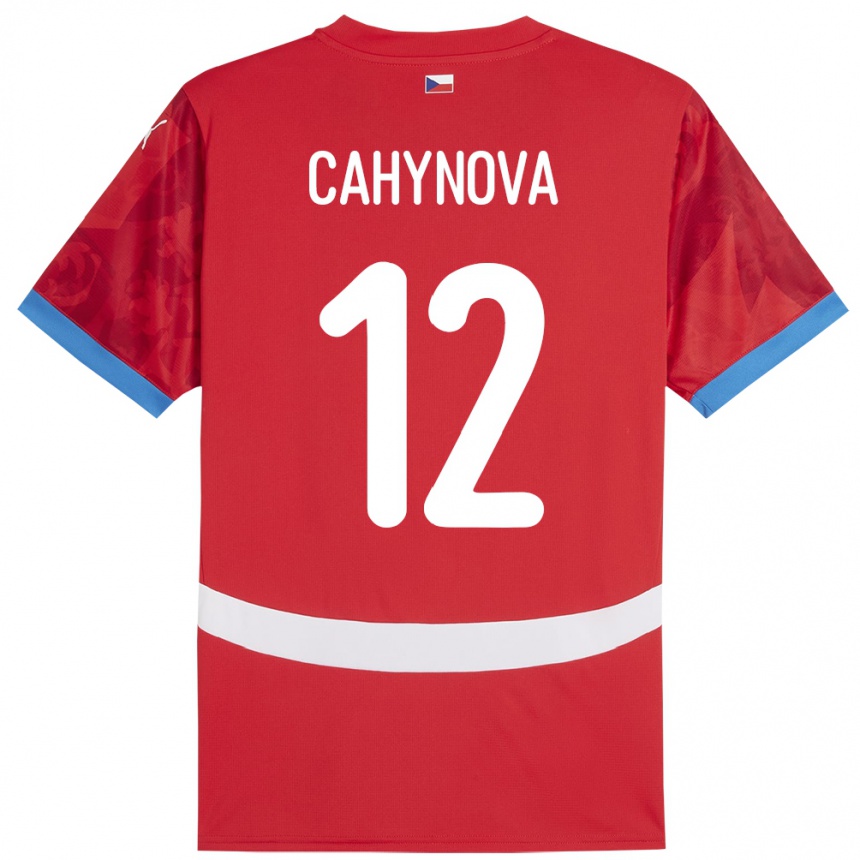 Mujer Fútbol Camiseta Chequia Klára Cahynová #12 Rojo 1ª Equipación 24-26 México