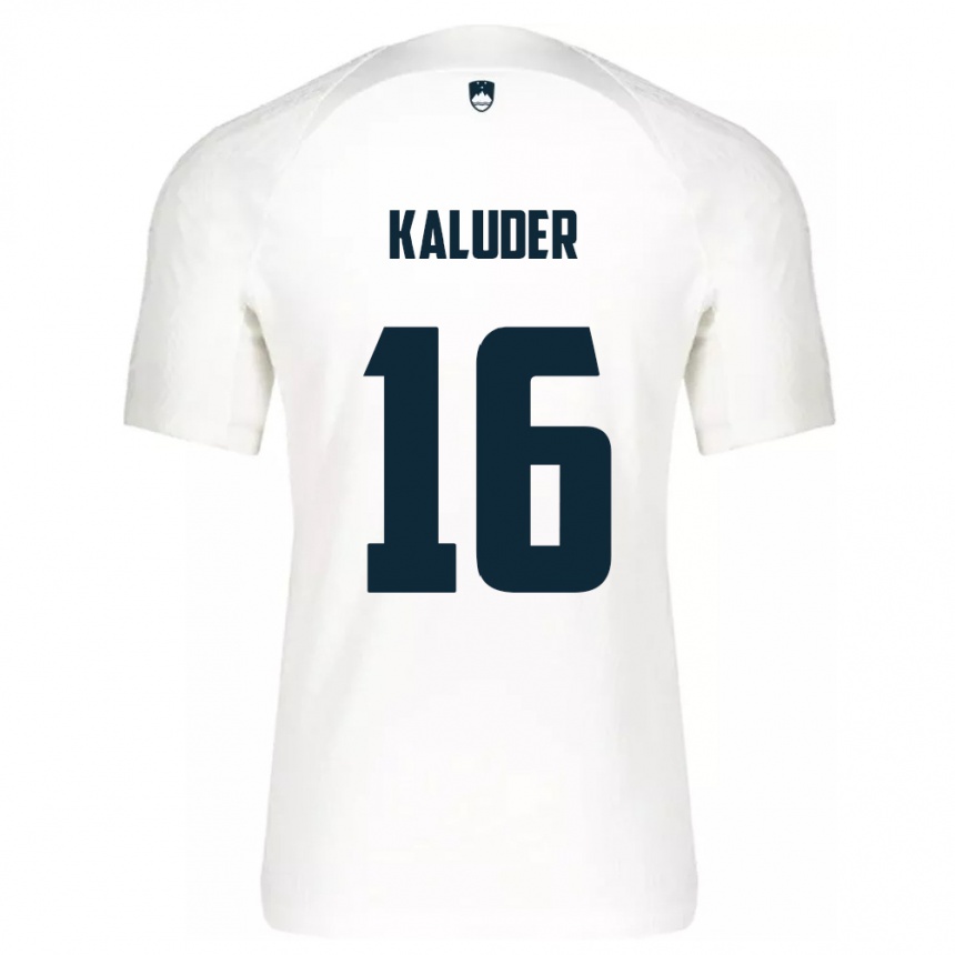 Mujer Fútbol Camiseta Eslovenia Grega Kaluder #16 Blanco 1ª Equipación 24-26 México