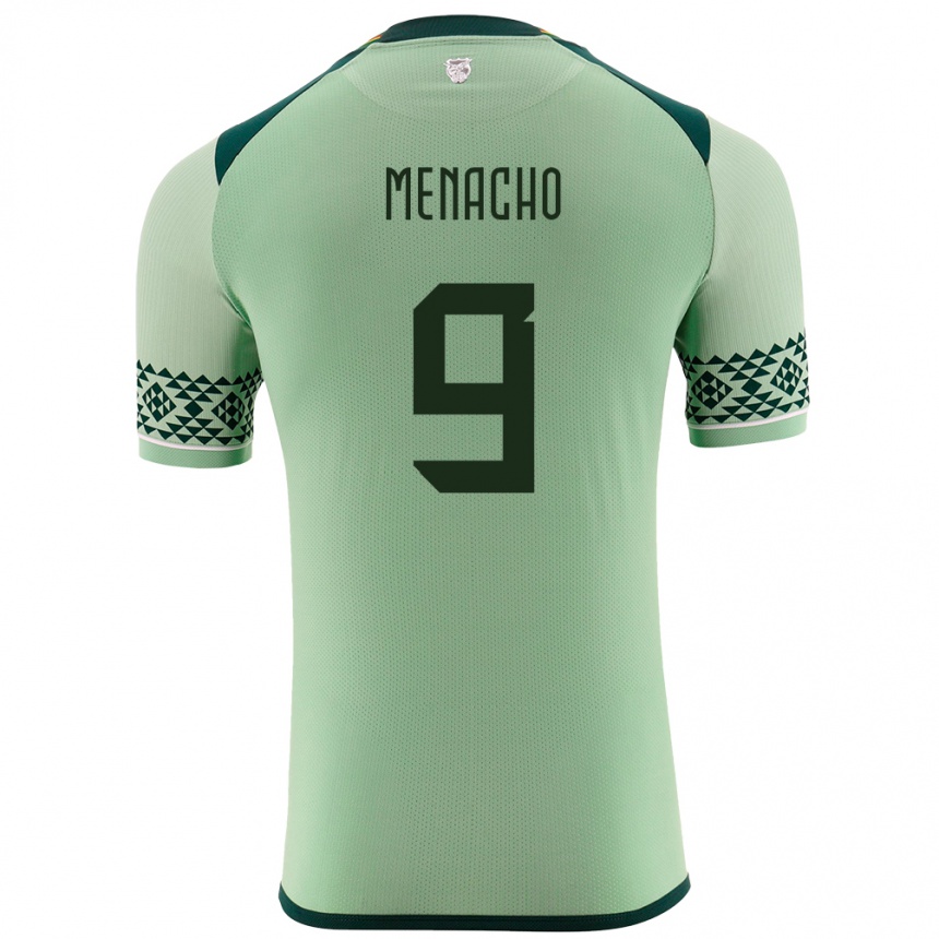 Mujer Fútbol Camiseta Bolivia Cesar Menacho #9 Verde Claro 1ª Equipación 24-26 México