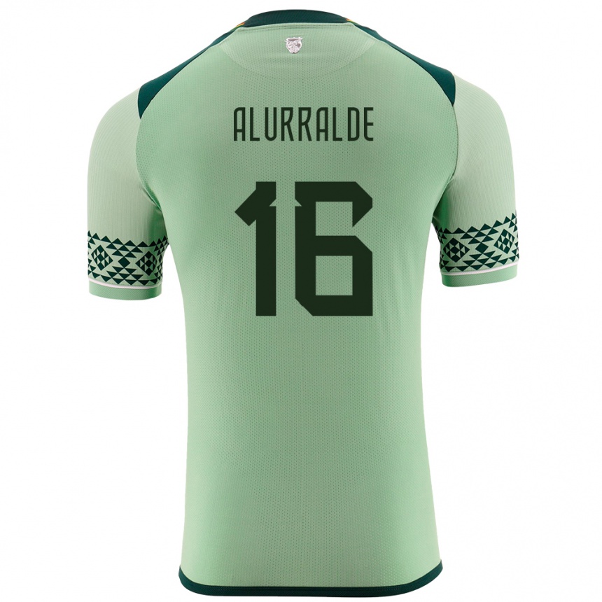 Mujer Fútbol Camiseta Bolivia Samantha Alurralde #16 Verde Claro 1ª Equipación 24-26 México
