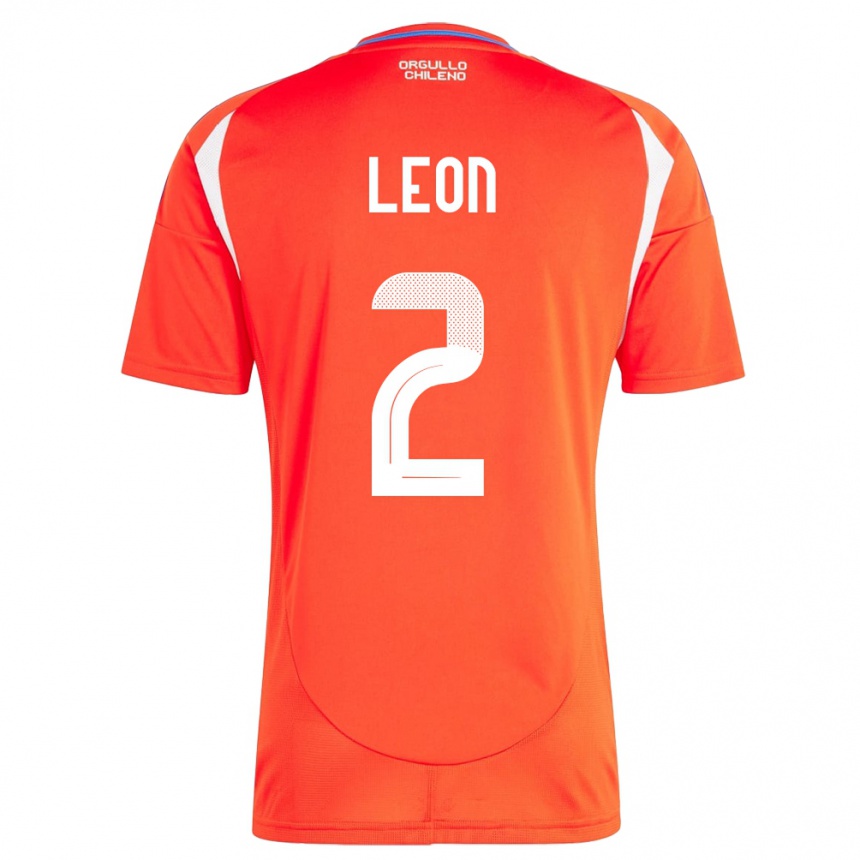 Mujer Fútbol Camiseta Chile Maicol León #2 Rojo 1ª Equipación 24-26 México