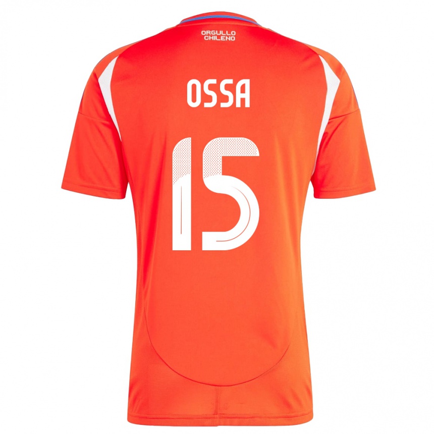 Mujer Fútbol Camiseta Chile Diego Ossa #15 Rojo 1ª Equipación 24-26 México