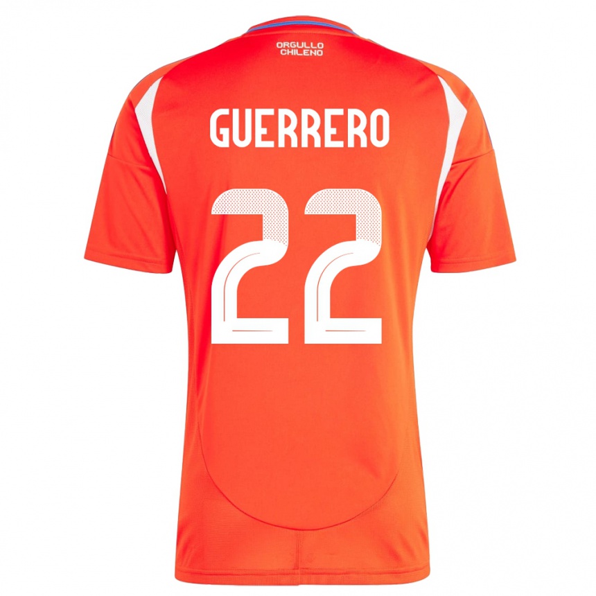 Mujer Fútbol Camiseta Chile Kathalina Guerrero #22 Rojo 1ª Equipación 24-26 México